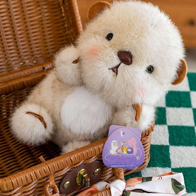 Cute Otter Baby Plush Toy For Girls Bed Companion Stuffed Doll Wholesale Factory