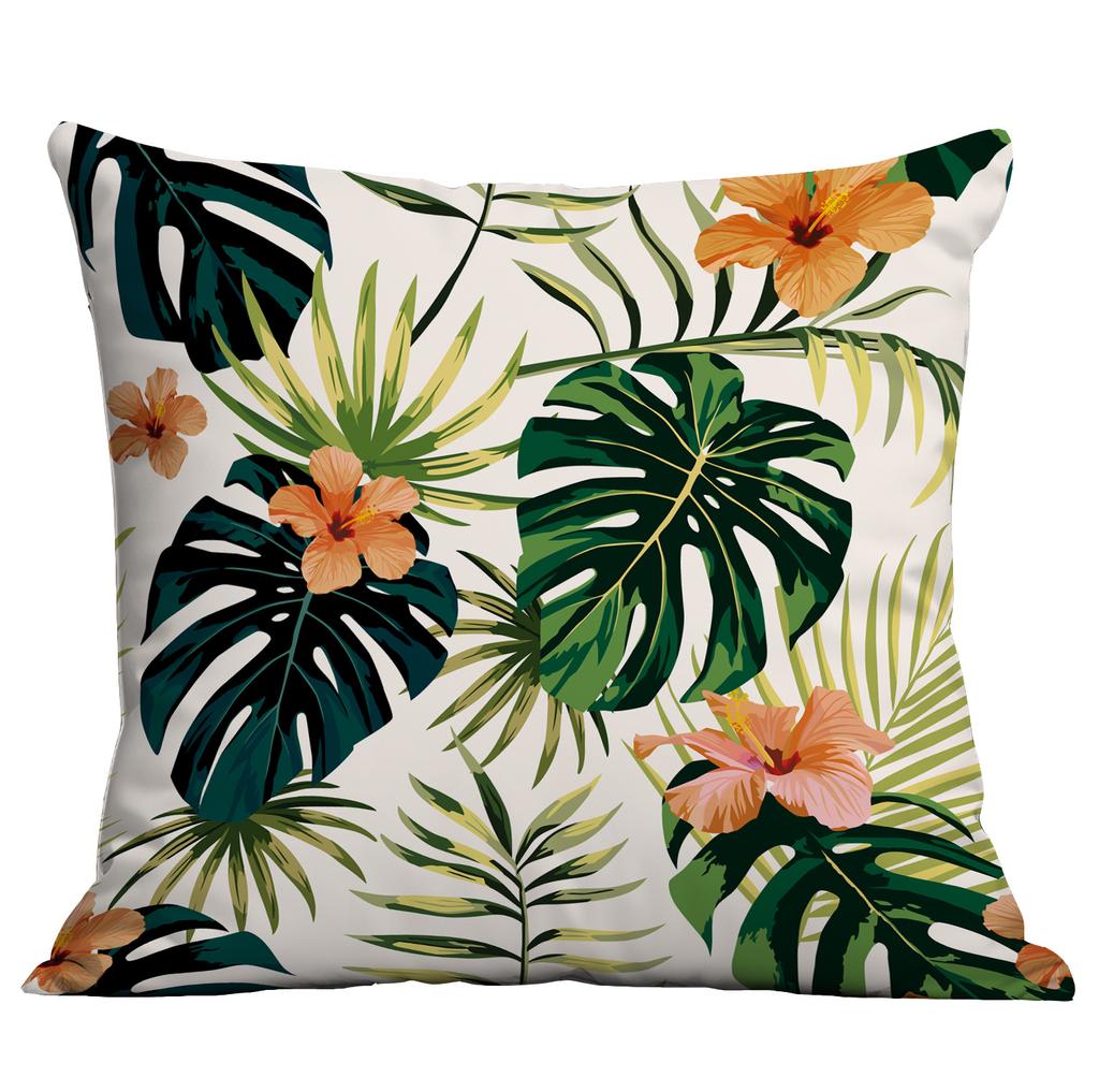 Νέα Πράσινα Φυτά, Τροπικά Φυτά, Μαξιλάρι Τυπωμένο Υψηλής Ευκρίνειας, Κάλυμμα Μαξιλαριού Καναπέ Σπιτιού