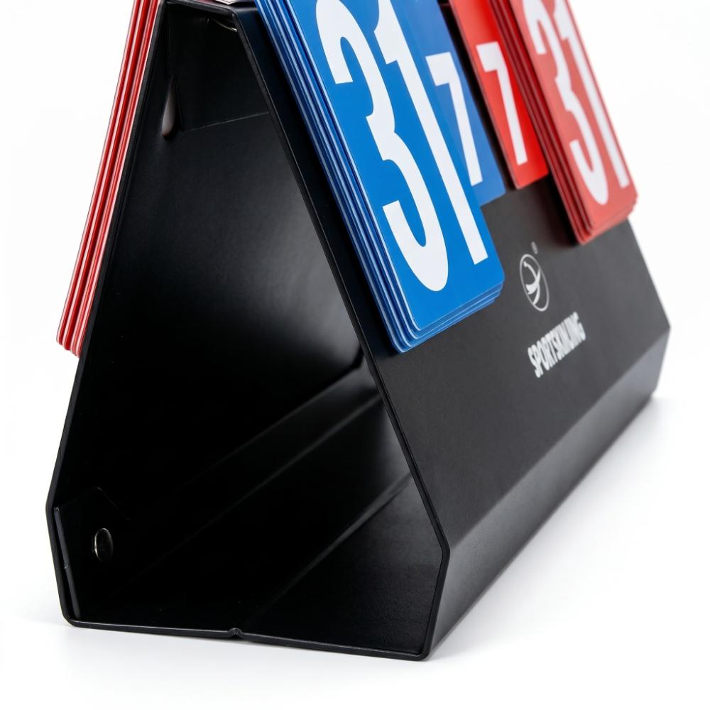 Foldable Stand Flip Scoreboard Dual-Color Cards Tabletop Scoreboard Score Keeper  Badminton Games чёрный/синий