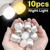 1/10PCS Mini USB Night Light Warm White Eye Protection Book Reading Light USB Plug Computer Mobile Power Charging LED Night Lamp