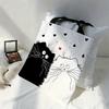 1pcs Linen Shopper Reusable Tote Cute Cats Print Grocery Storage Bag Portable Large Capacity Shoulder Bag Shoulder bag
