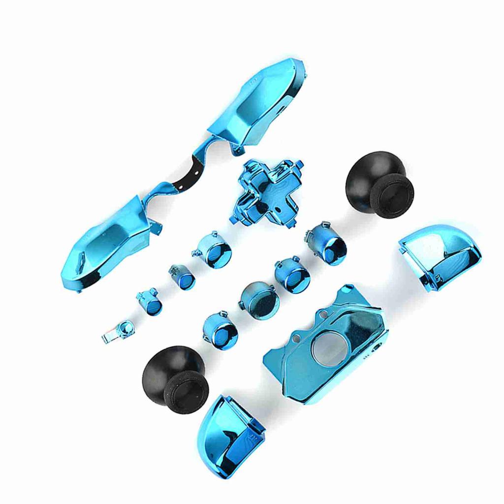 Vollständige Tasten-Sets Mod Ersatzteil für Microsoft Xbox One Controller 3,5 mm Klinkenanschluss (blau)
