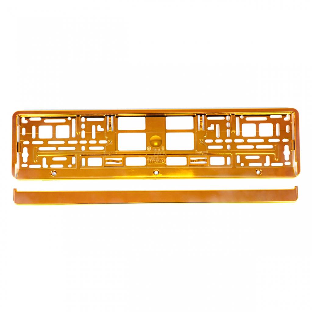 Orange Metallic License Plate Frame AMIO-03175