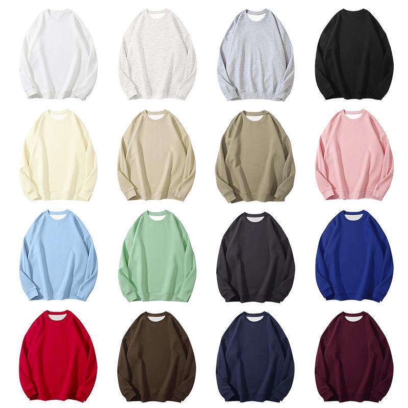 Unisex Autumn 330g Cotton Men’s Solid Hoodie Fashion Large Size Thin Men Women Pullovers Breathable O-Neck Sweatshirt Casual Oversized Male Clothes