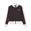 Original Classic Basic Striped Zip-Up Stand Collar Knitted Long Sleeve Jacket Women Jackets F11W619508F-BN