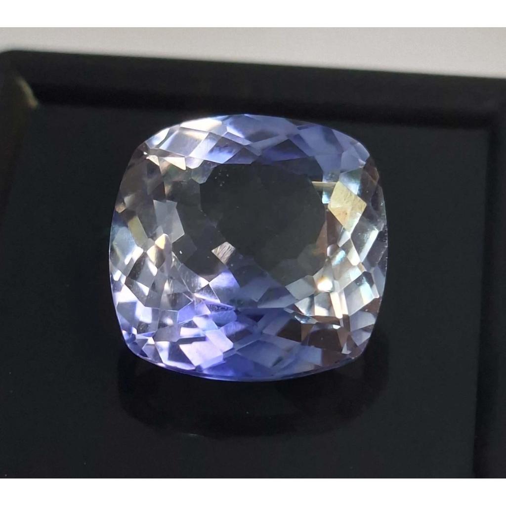 Beautiful Natural Light Blue Tanzanite 9-11 Ct Cushion Cut Certified Gemstone