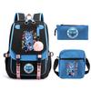 Animation Cartoon Peripheral Printing Trend Lightweight Shoulder Backpack, Primary And Secondary School Student Leisure Schoolbag Three-Piece Set