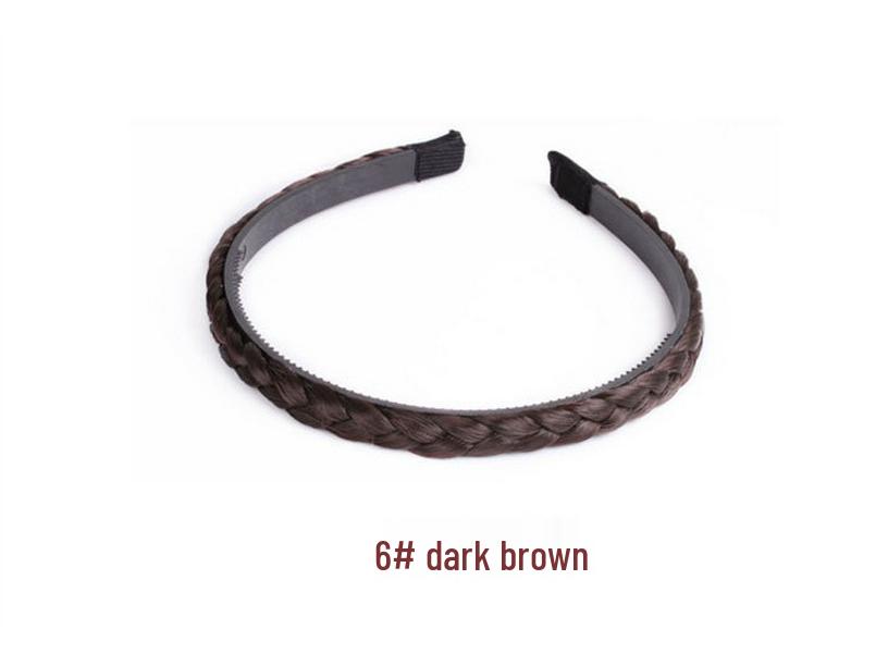 

Плетеная повязка на голову ручной работы с нескользящими пластиковыми зубчиками