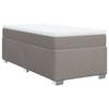 VidaXL Bed Slatted Base with Mattress Taupe 90x200 Cm Fabric, Bed, Platform Bed, Panel Bed, Bedroom Furniture 3285106