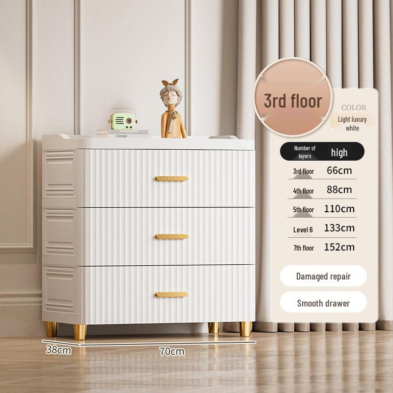 Multi-Layer Plastic Storage Cabinet for Living Room and Bedroom