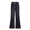 Women's High-Waisted Fleece-Lined Jeans - 2025 Winter Fashion - Lamb Fleece Cotton Micro-Flare Pants