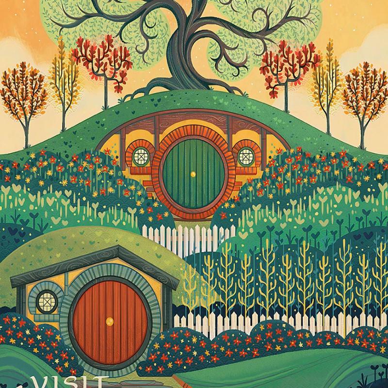 Ring Art Poster Wall Retro Travel Abstract Canvas Vintage Film Mordor Castle Lord Magic Painting Kid Bed Room Home Decor Picture