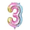 New 1Set Rainbow Unicorn Balloon 32 inch Number Foil Balloons 1st Kids Unicorn Theme Birthday Party Decorations Baby Shower Glob