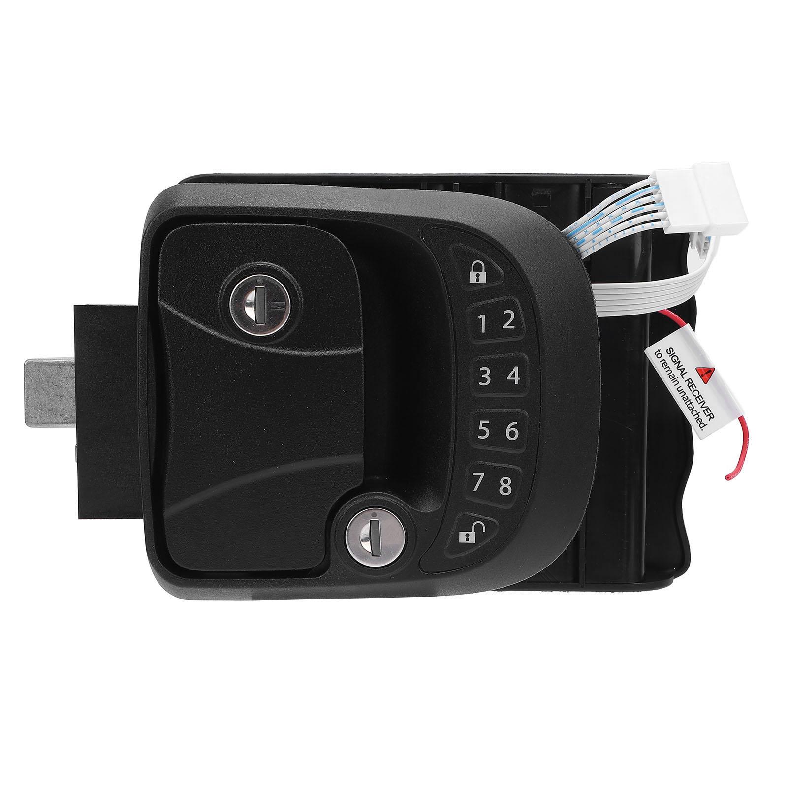 

RV Door Lock Latch Keyless Entry Remote Control Keypad Zinc Alloy Trailer Door Latch for Trailers Motorhomes Right Side