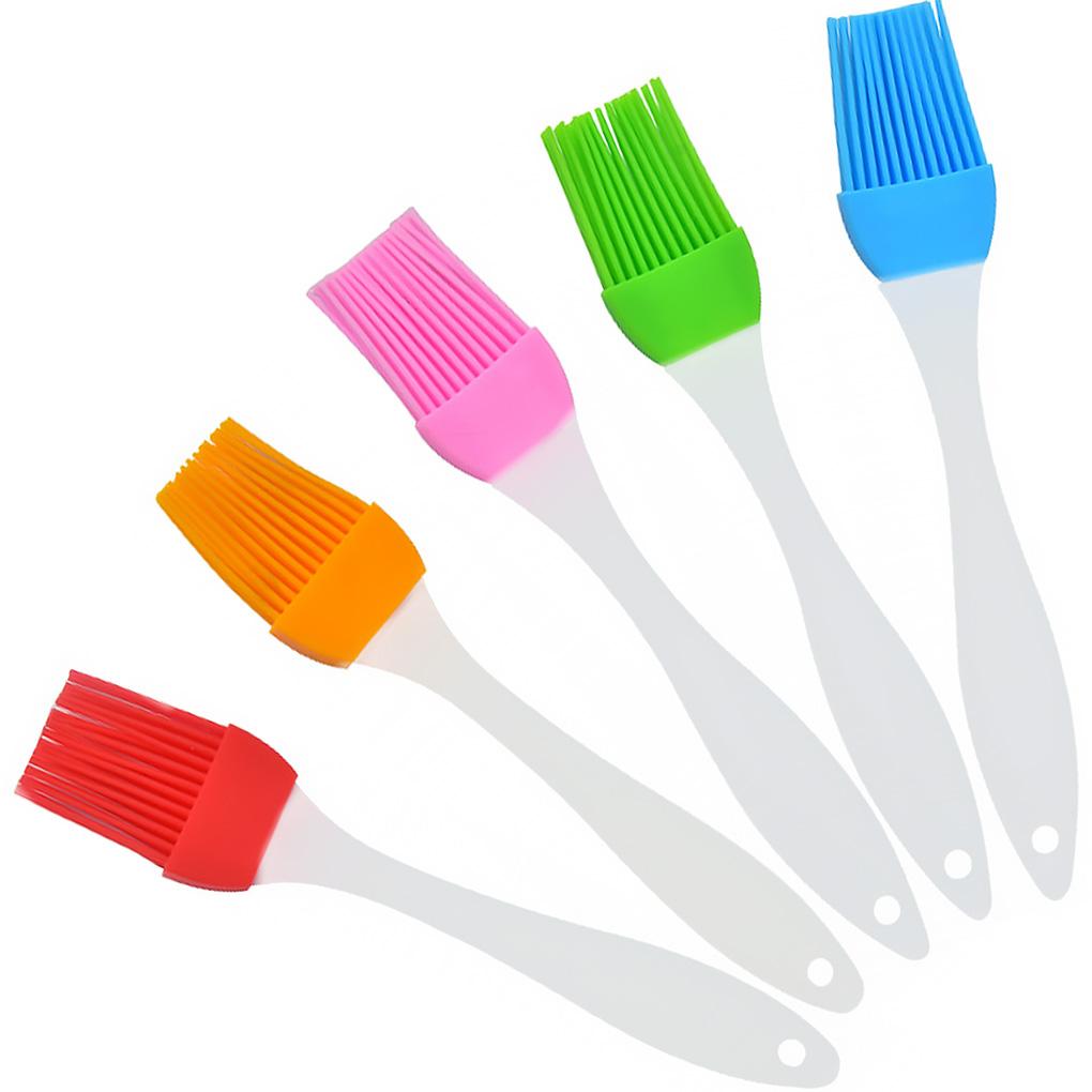 Silicone Basting Brush Clear Handle Heat Resistant Pastry Pancake BBQ Oil Brush