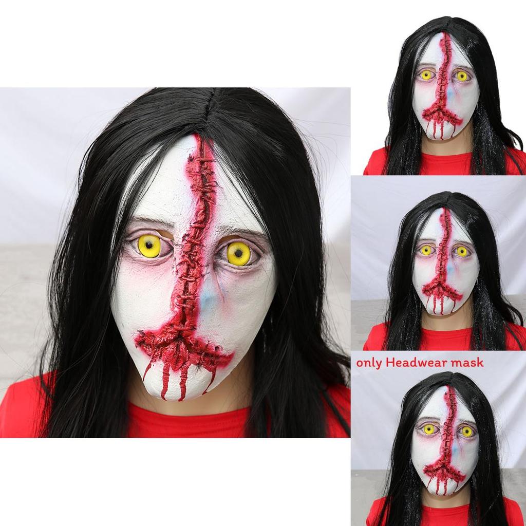 Oggetti di Scena Horror di Halloween Maschera in Lattice Npc per Adulti per Casa degli Spettri Escape Room