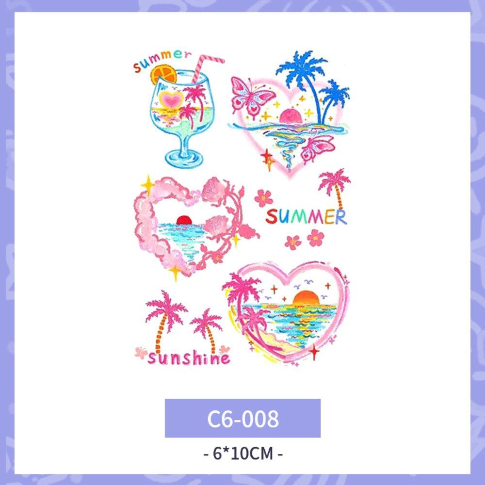 Butterfly Body Art Sticker Cloud Makeup Tattoo Decals Kawaii Temporary Tattoo Stickers  Women