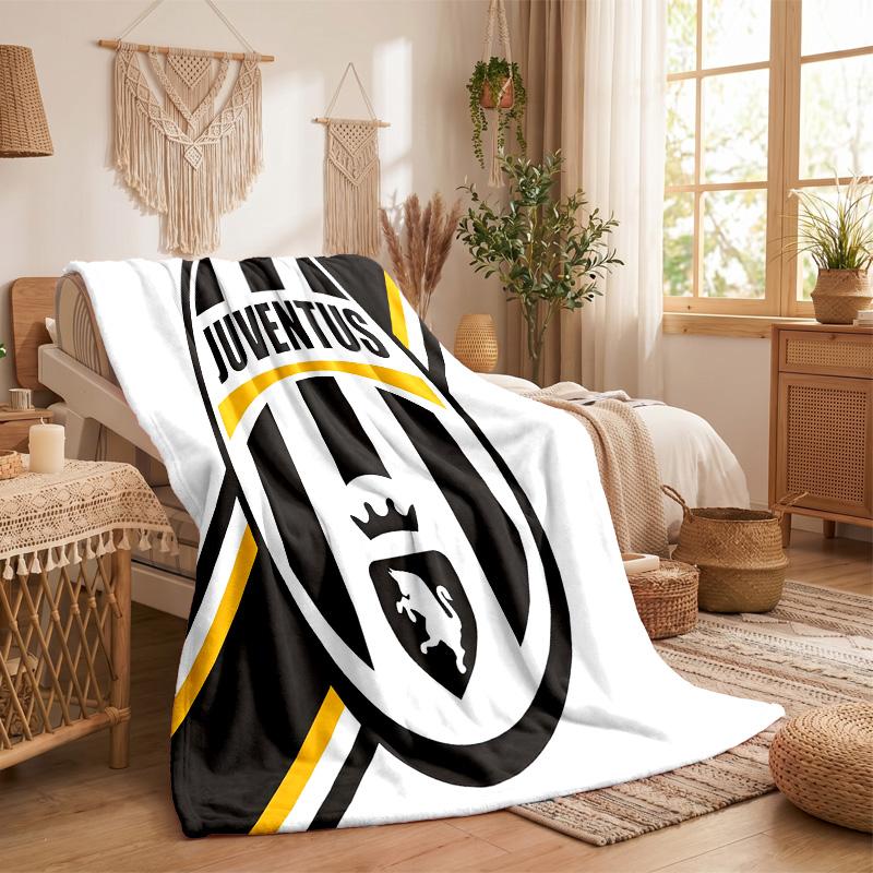 Juventus FC Print Flannel Blanket Soft Warm Sofa Bed Throw Blanket For Home Office Bedroom
