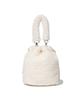 Covernat Woman Clover Heart Fluffy Bucket Bag Ivory