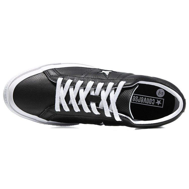 Converse One Star Low Leather Black White 158465C