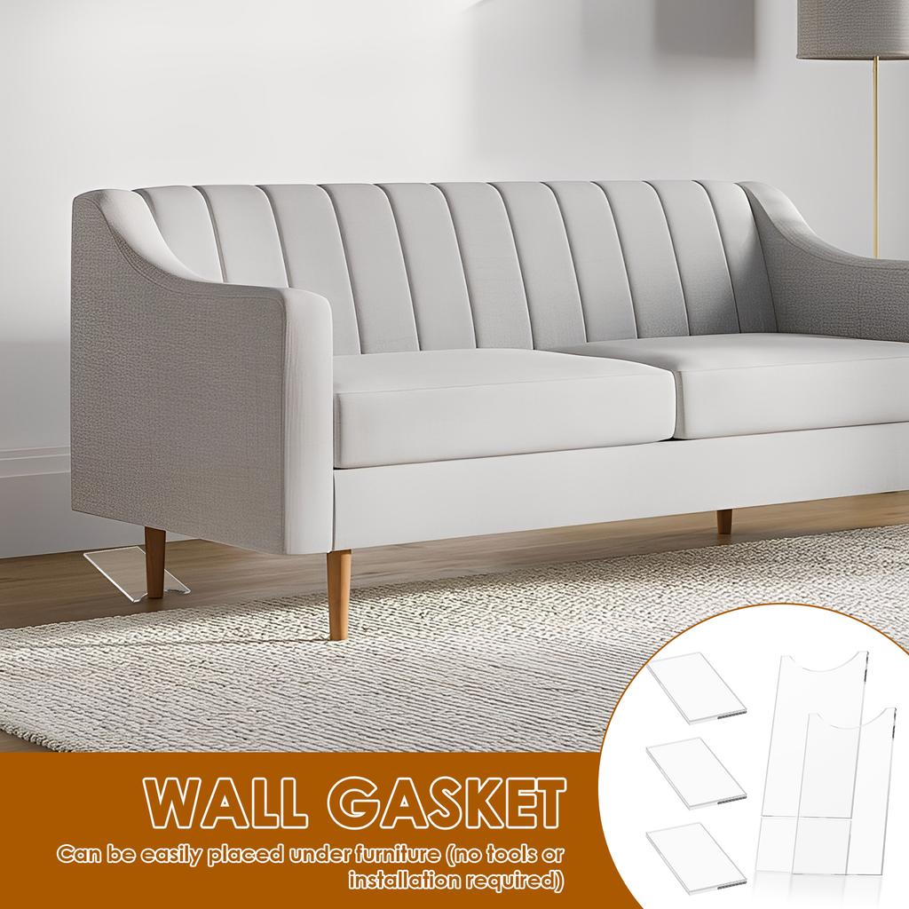 6/4 Stück Transparente Sofa-Abstandshalter 5 mm Dicke Acryl Universal Wandabstandshalter Funktionale Rutschfeste Bettenstopper zum Schutz der Wände