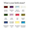 Vintage 12 Birthstone Waterproof Square Pendant Bracelet Gold Plated Stainless Steel Color Fashion Chain Link Jewelry