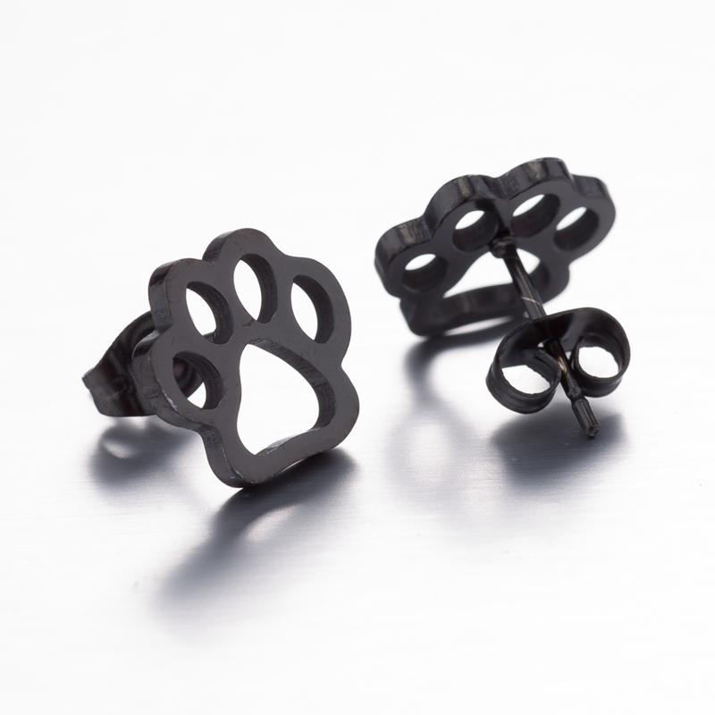 Mode Edelstahl Geometrische Ohrringe Schwarz Kleine Stern Mond Rund Dreieck Ohrstecker für Frauen Männer Hip Hop Ohr Zirkon 2022