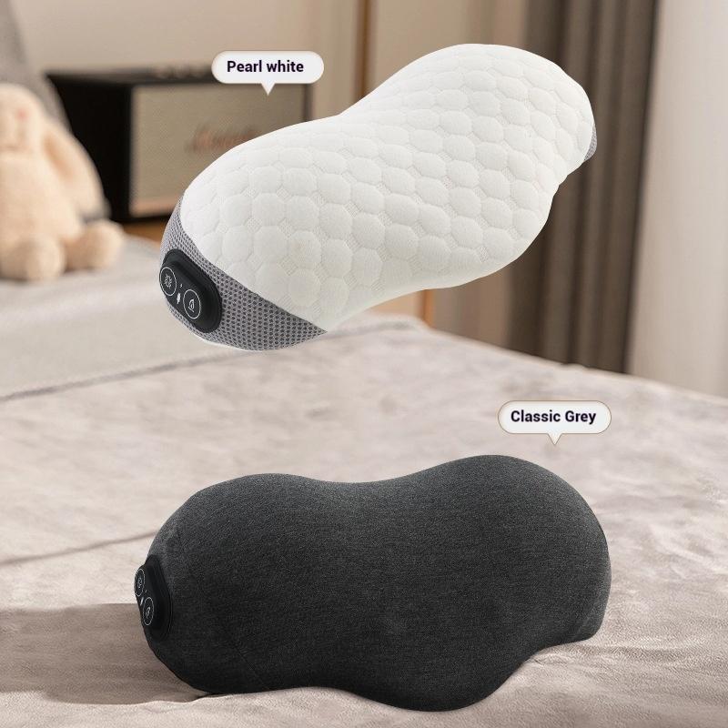 Multi Functional Electric Cervical Massage Pillow Vibration Hot Compress Cervical Massage Waist Traction Stretching Massager