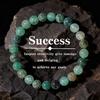 Festive Gifts Green Cracked Agate Beaded Bracelet Natural Texture Fashion Jewelry For Men Women Daily Wear Gift