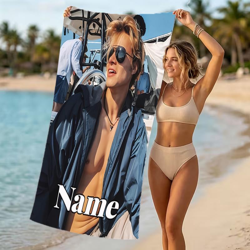Customizable personalized beach towels Rudy Pankow themed designs.Suitable for the beach, yoga, sports;ideal as beach accessories