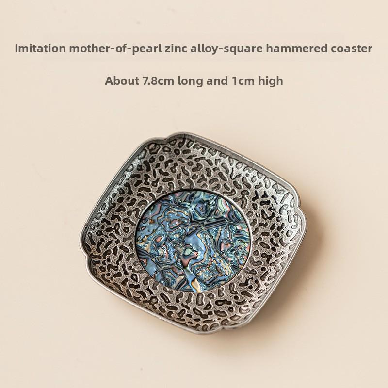 Thermal insulation pad, retro tea tray, light luxury, high-end sense, non-slip tea set, household thermal insulation pad