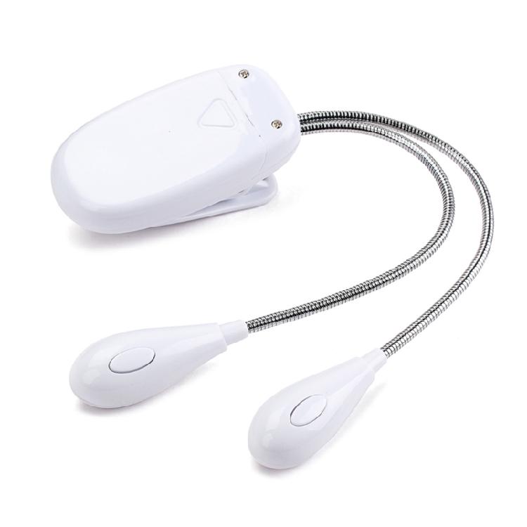 Flexibles LED Notenständerlicht, USB/Batterie Buchlampe Augenfreundliches Klemmlicht