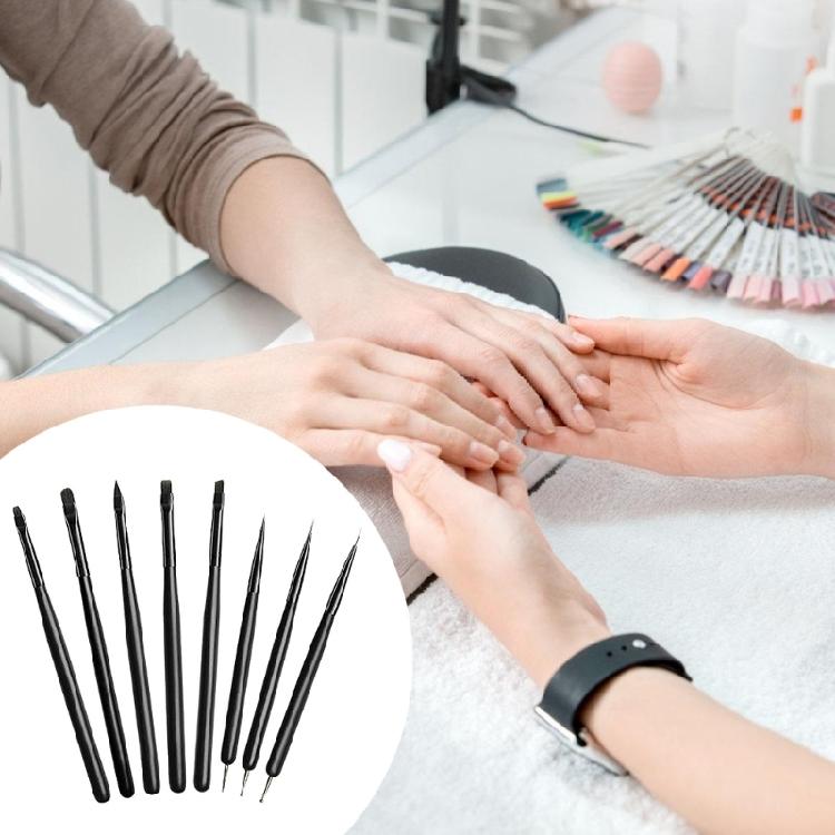 8 Pcs/Set Nails Art Brush Set Nails Art Kits Nails Art Painting Set Nail Brushes Manicure Tool Nail Painting Brush Set