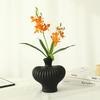 New 2 Fork Artificial Orchid Flower Pink Floral Display Artificial Faux Plants Simulation Fake Silk Flower Home Decor