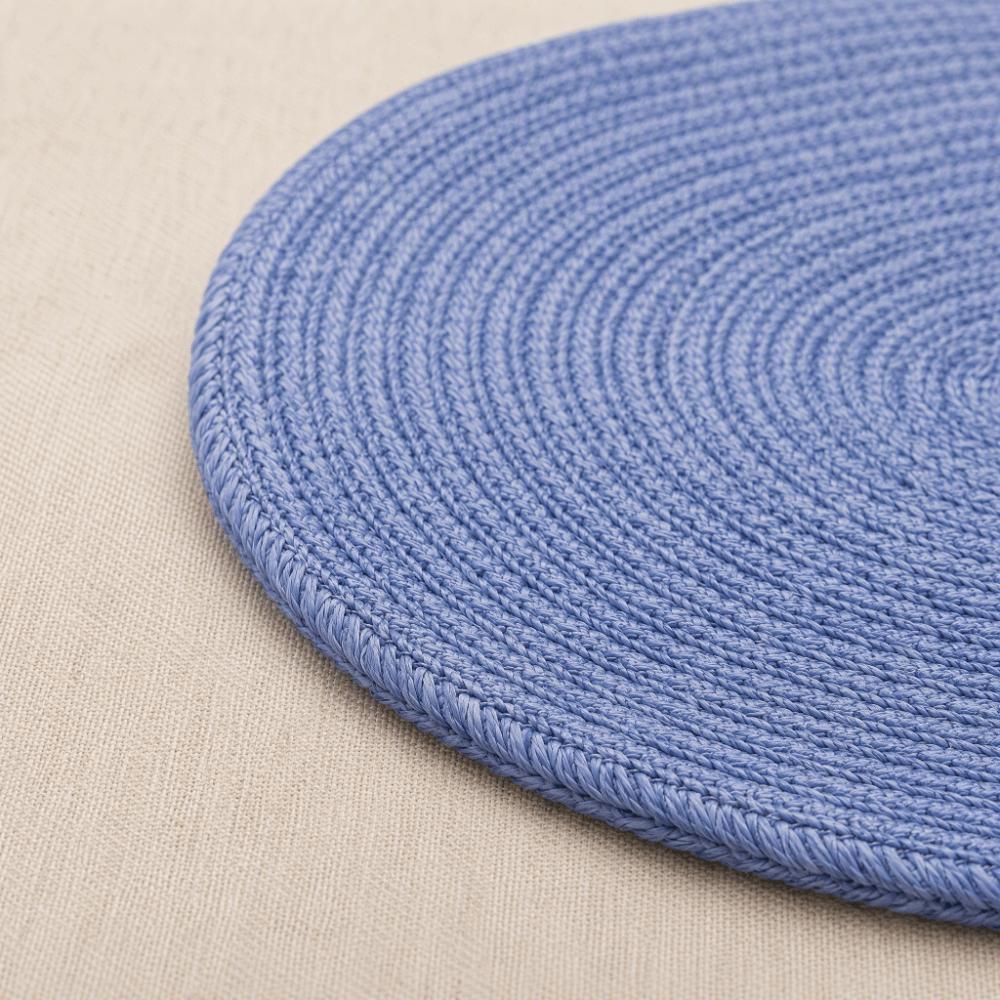 4 Stück Blaue Rattan-Tischsets 30 x 45 cm Weiden-Tischsets Boho Geflochtene Tischsets Esstisch