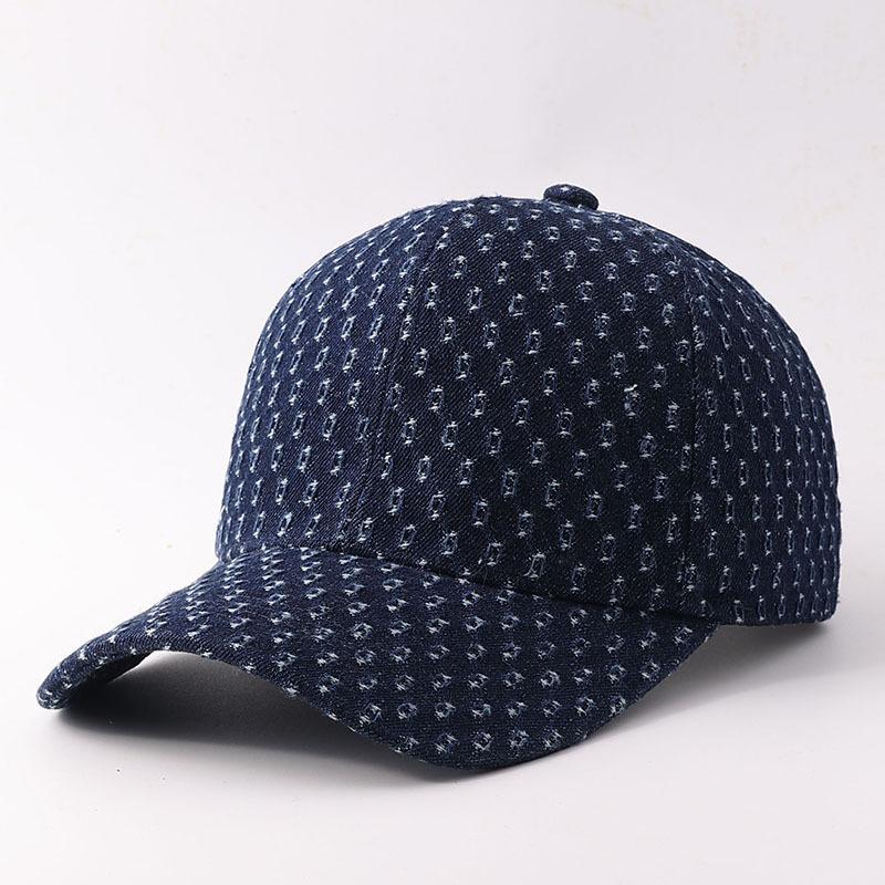 Fashion Sequined Baseball Cap Cowgirl Ripped Bend Cap
