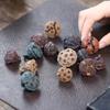 Yixing Handmade Sculpture Purple Clay Tea Pet Lotus Seed Model Figurine Ornaments Desktop Art Tea Ceremony Decors Accessories