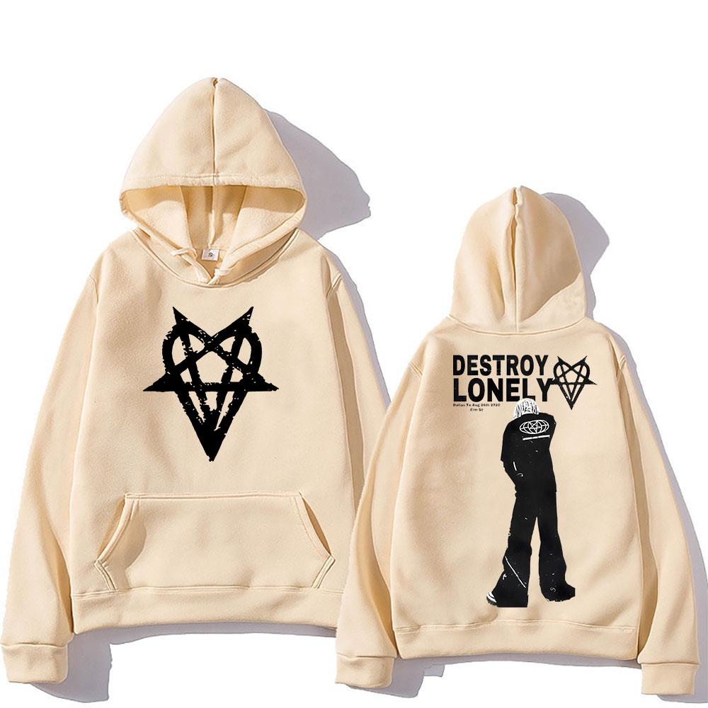 Lonely That Destroy Hooded for Autumn/Winter Hip Hop Soft Sweatshirt Double-sided Printing Comfortable Clothing Women/men Hoody