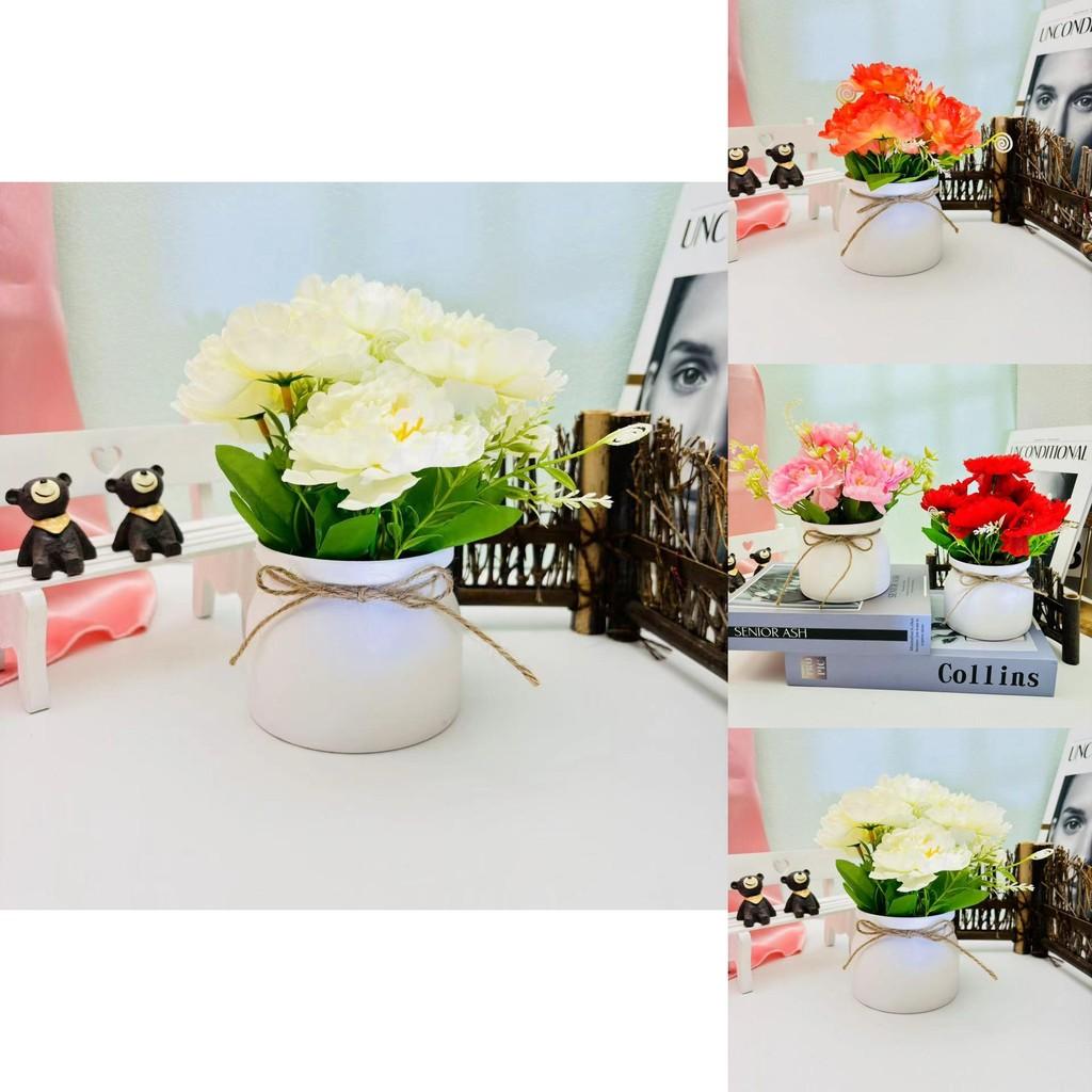 Simulated Peony Flower Bouquet With Realistic Design For Home And Event Decor