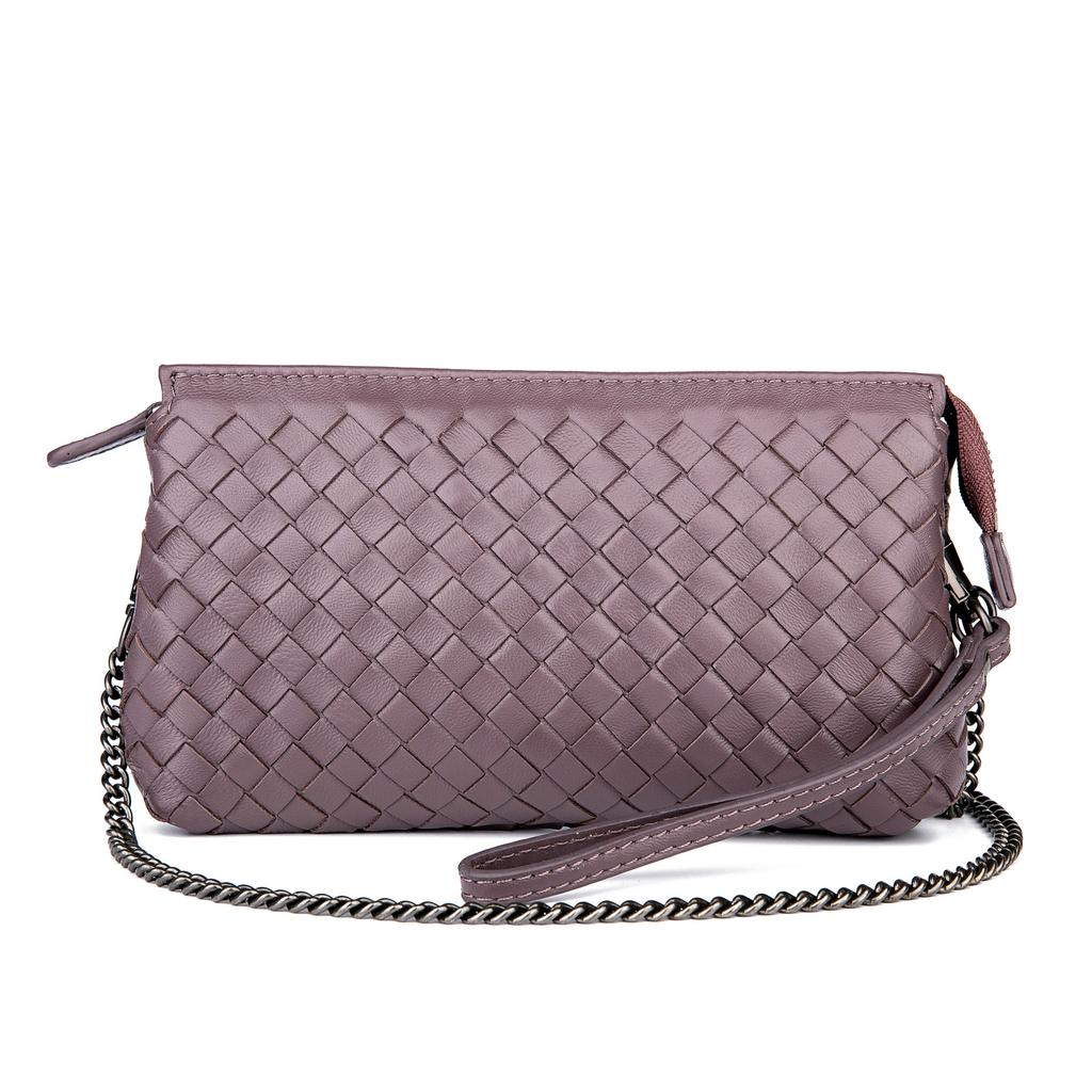 Leather Women's Bag Fashion Women's Bag Pure Hand-woven Hand Bag Woven Bag