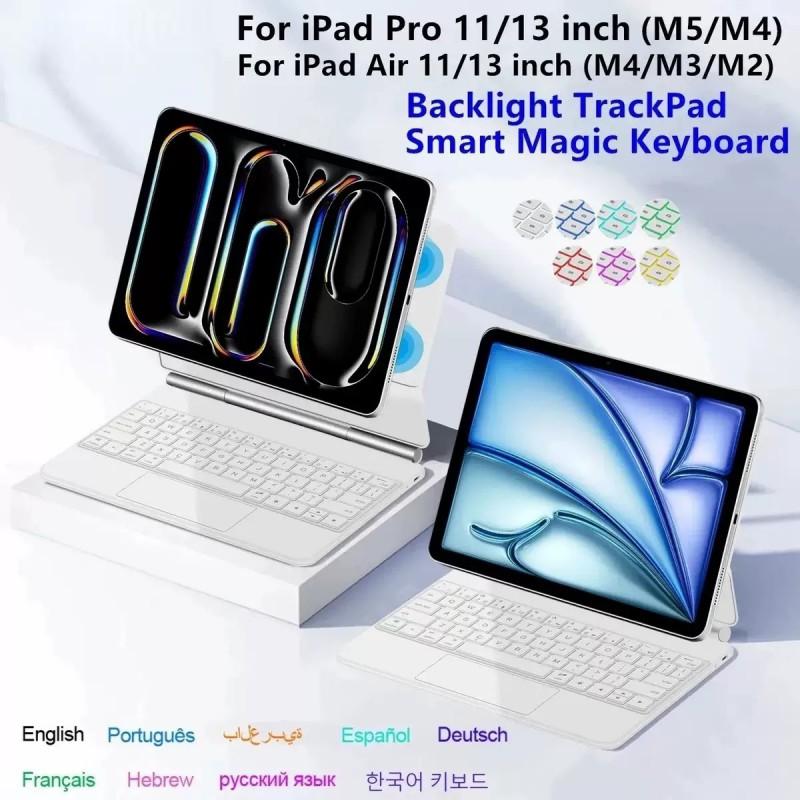 Smart Keyboard Folio IPad Air 11 Inch Pro 10th/11th/13 Black/White Spanish Portuguese French German Layout