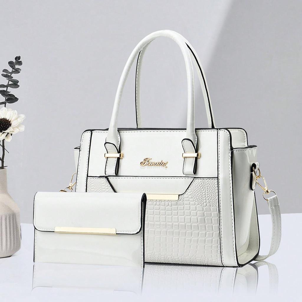Casual Shoulder Women's Tote Bag  New Large Capacity Bright Leather Fashion Ladies Handbag Women's Shopping Messenger Bags