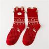 3/6 Pairs Christmas Socks Moisture Wicking Women Multi-Color Deer Stockings Cute Christmas Stockings Cartoon Design