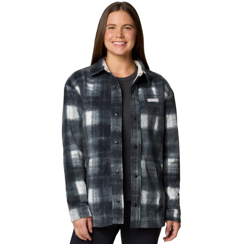 Columbia Benton Springs Fleece Shirt Jacket II, Womens grey Jacket