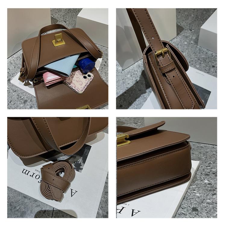 Temperament Versatile Women's Bag, Stylish and Simple Design Shoulder Messenger Bag Women's Retro Shoulder Small Square Bag