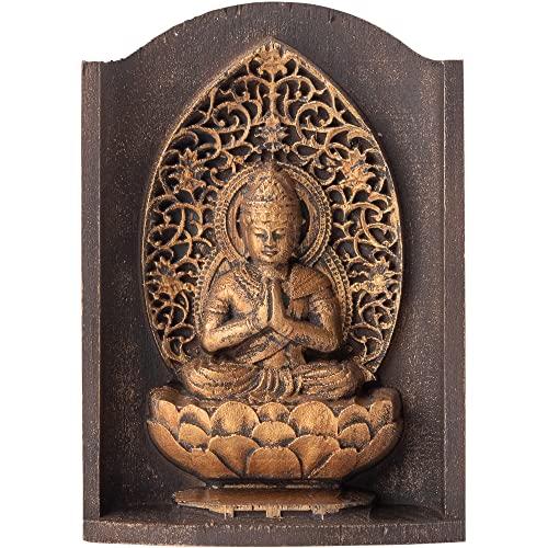 Zeku Bodhisattva, a Buddhist Statue In a Shrine (with an Antique Gold Finish) - Prayer At Kongo Sammai-in Temple, Mount Koya - Amulet and Guardian of