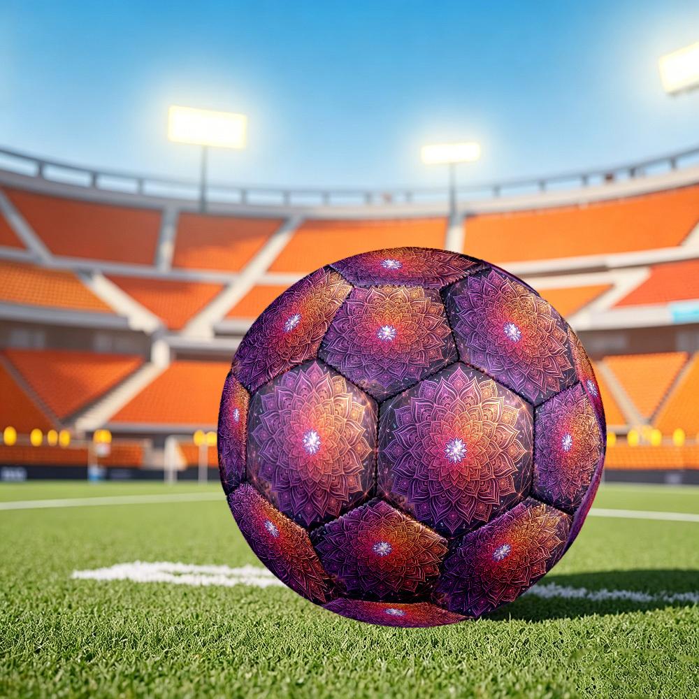 1pc Cosmic Mandala Size 5 Soccer Ball Professional Match Training Football Indoor &Outdoor Sports Ball Training Ball Lightweight Durable y7