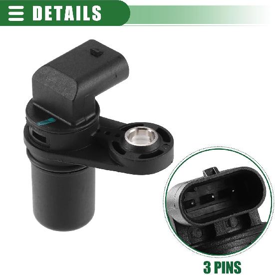 Motoforti Engine Crankshaft Position Sensor, Crank Position Sensor, for Jeep Grand Cherokee 5.7L 6.4L 2009-2012, ABS, 5149230AA, Black