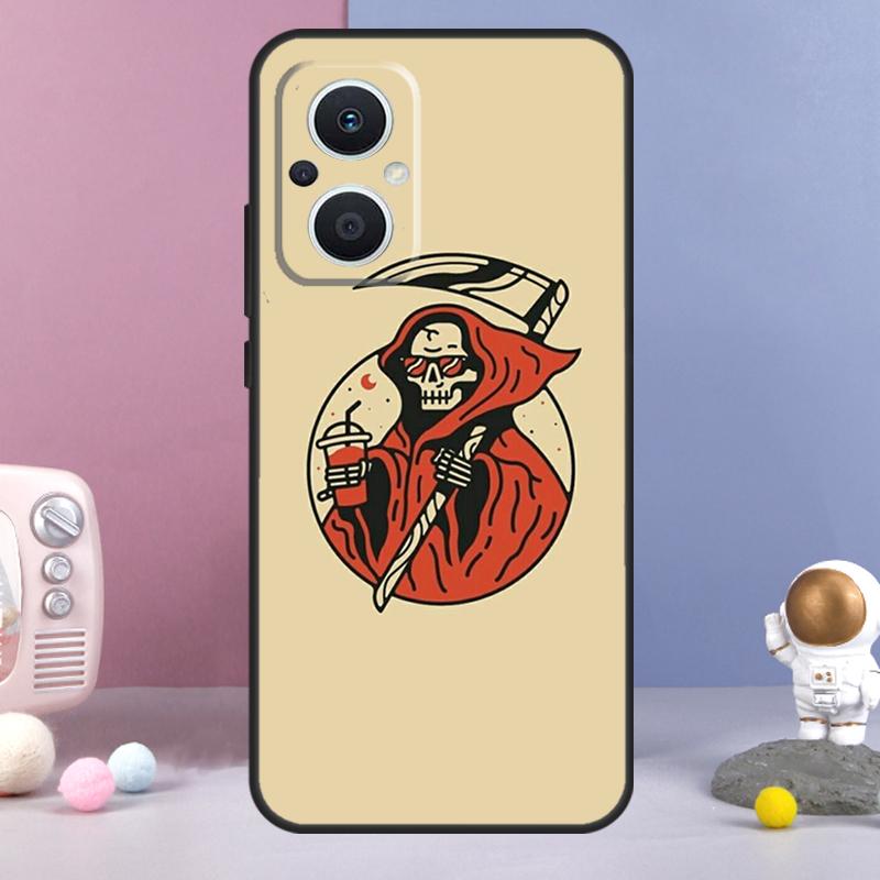 Gothic Witch Satan Case For OPPO Reno8 T Reno 7 4 5 6 Lite 10 Pro 4Z 5Z OPPO Find X5 Pro X6 X2 X3 Lite Cover