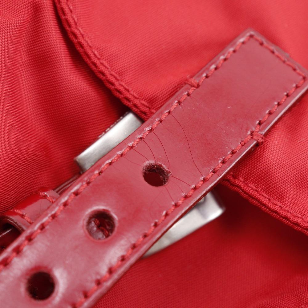 PRADA Backpack Daypack BZ6677 VERA SPORT ROSSO Red Nylon Women Used